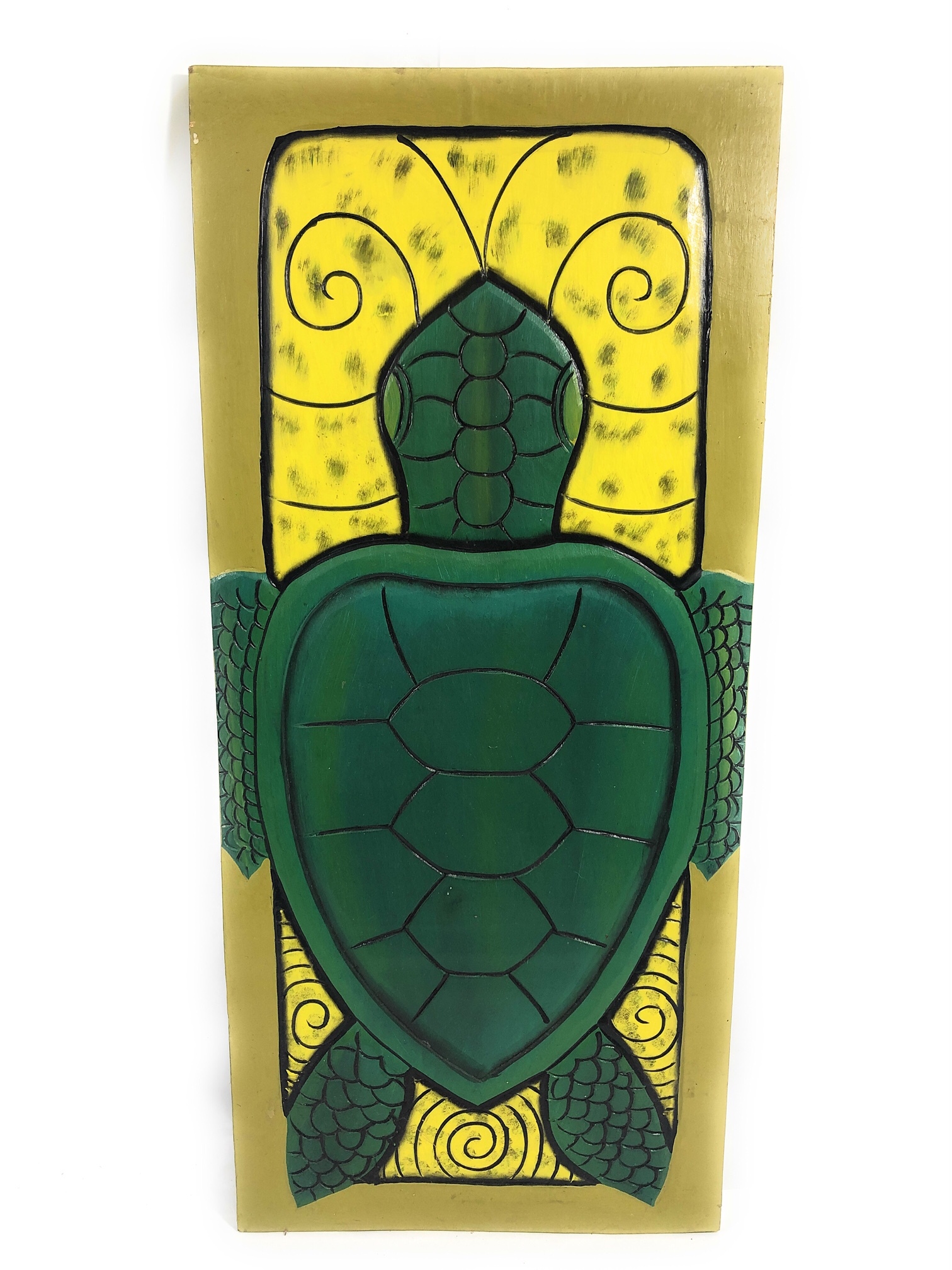Hand carved turtle storyboard