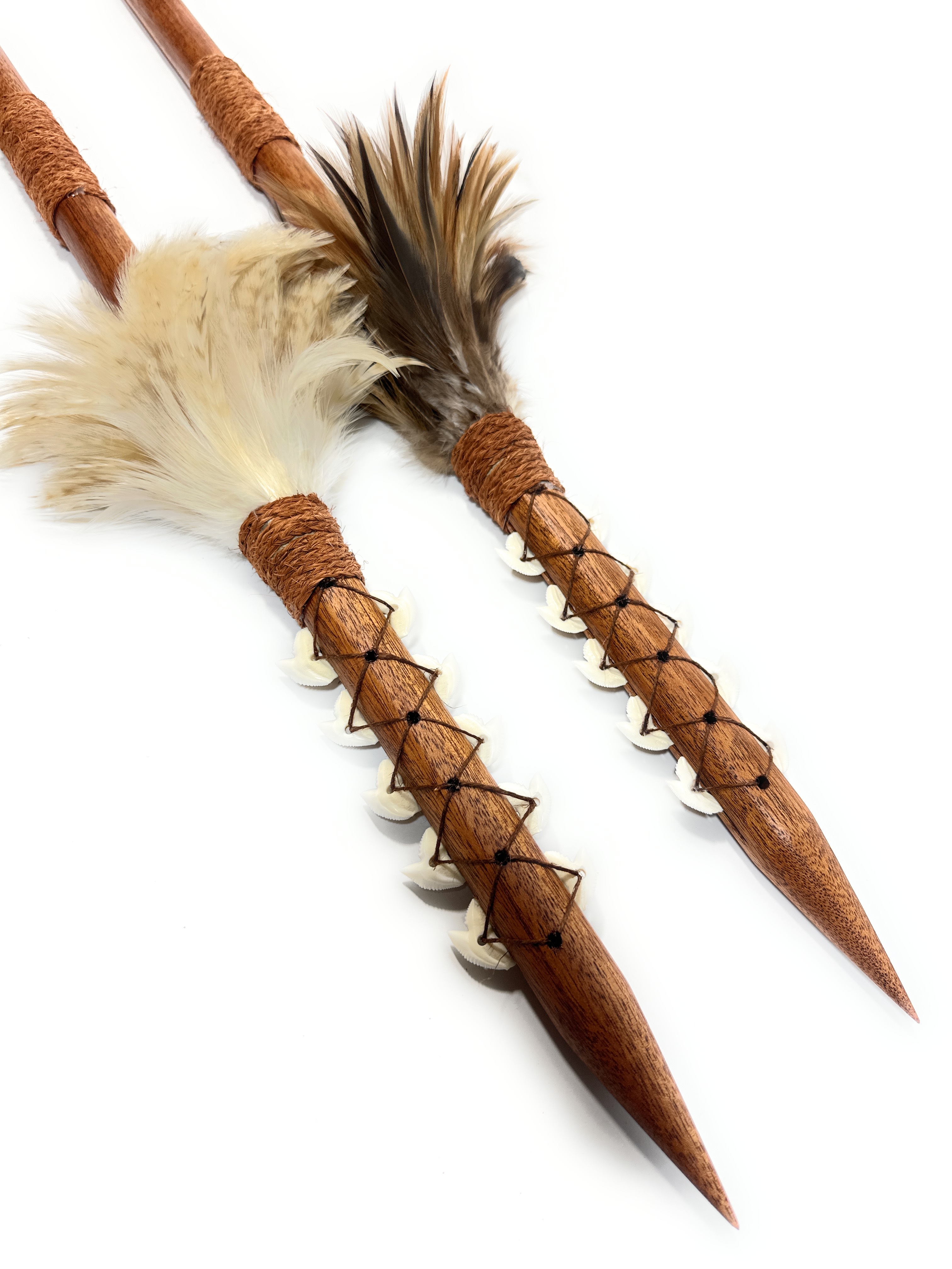 Koa Spear with shark teeth